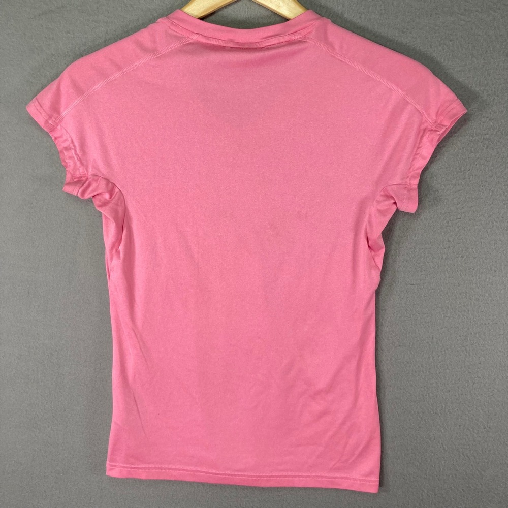 adidas Pink V-Neck Short Sleeve Tee - Picture 2 of 8